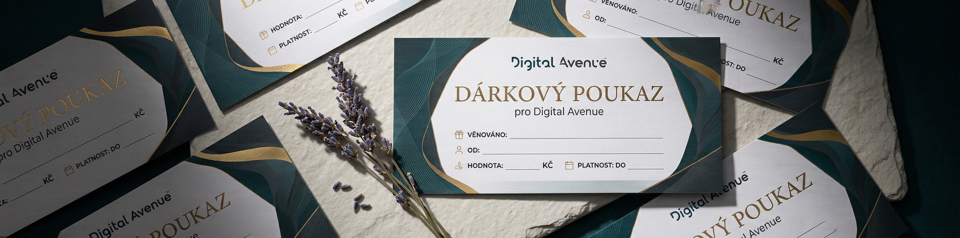 Tisk dárkové poukazy — profesionální tisková produkce | Digital Avenue