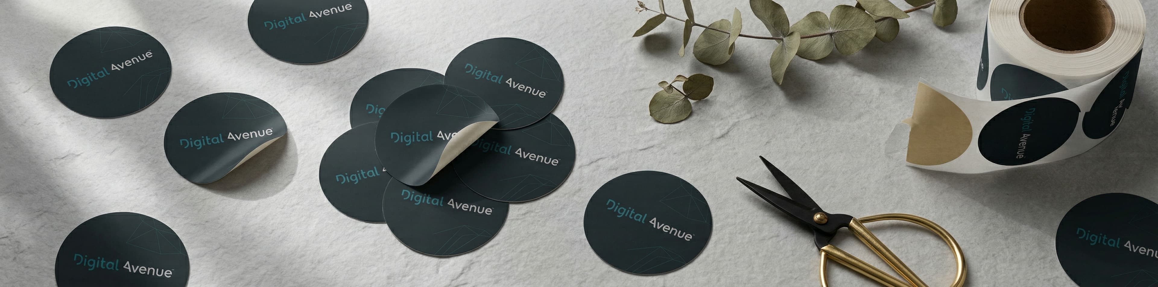 Tisk samolepky kulaté — profesionální tisková produkce | Digital Avenue